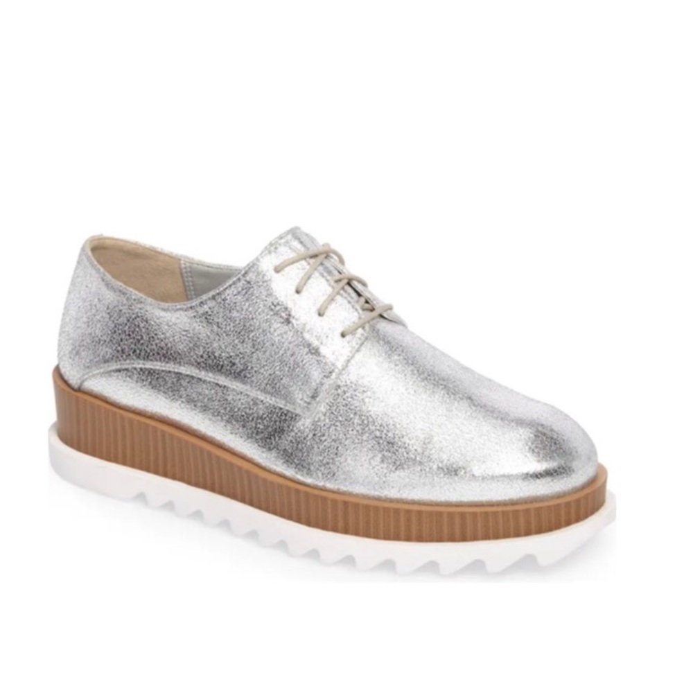 Treasure & Bond Silver Noah Platform Derby Shoes